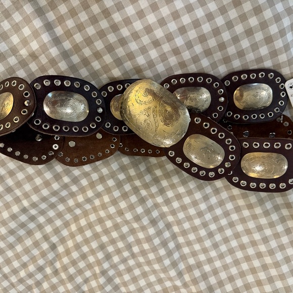 Free people Super nova hip belt 🤎Brown and gold Women's Belt NWT - Picture 4 of 5